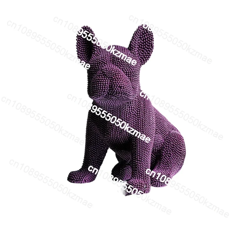 

Art Creative French Bulldog Statue Resin Color Office Pellet Dog Figurine Sculpture Bar Store Ornament Crafts Home Decor