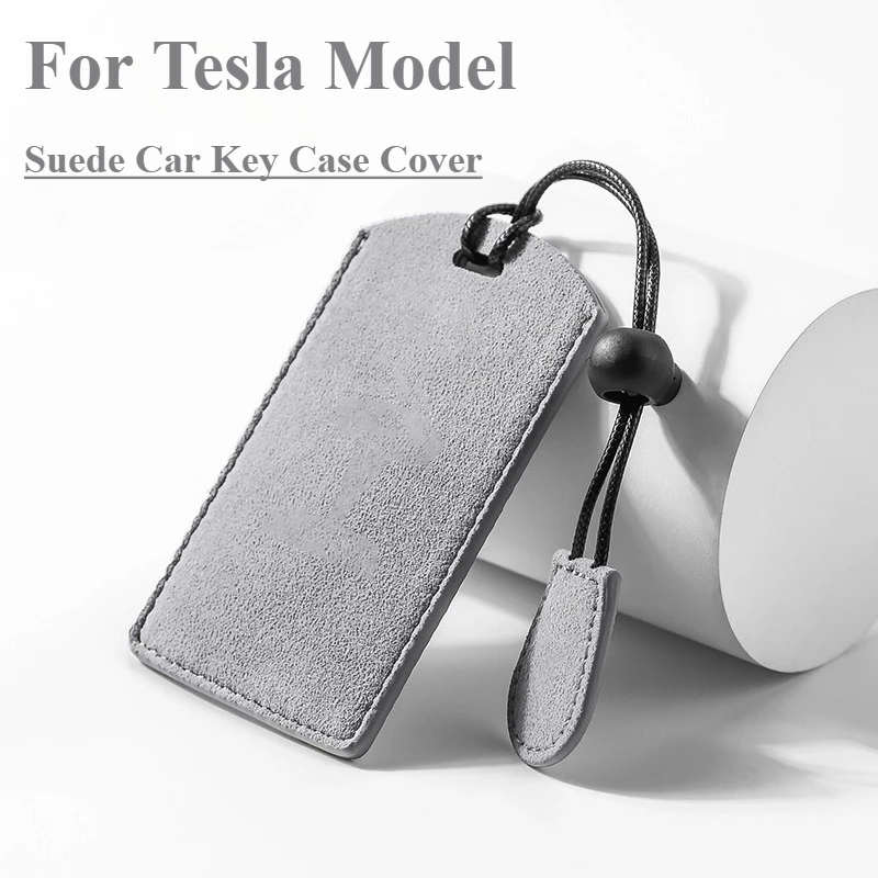 

Car NFC Card Key Case Cover For Tesla Model Y 3 Model X S Roadster P85D P90D P100D Suede Keychain Shell Cover Fob