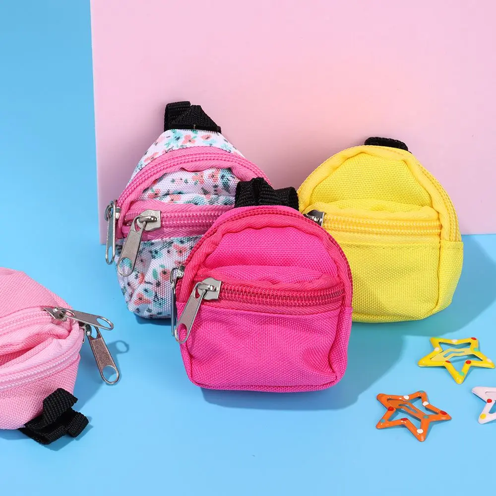 Doll Backpacks Doll Mini Bags Mini Zipper Rucksack Doll Backpack Cute School Bags Doll Accessories Toy Supplies for Doll Play