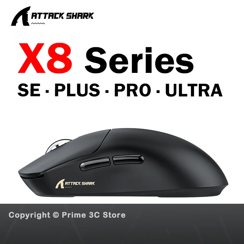 

ATTACK SHARK X8 Series Wireless Gaming Mouse X8SE X8Plus X8Pro X8Ultra Tri-Mode 8K Lightweight for FPS MOBA competitive gaming
