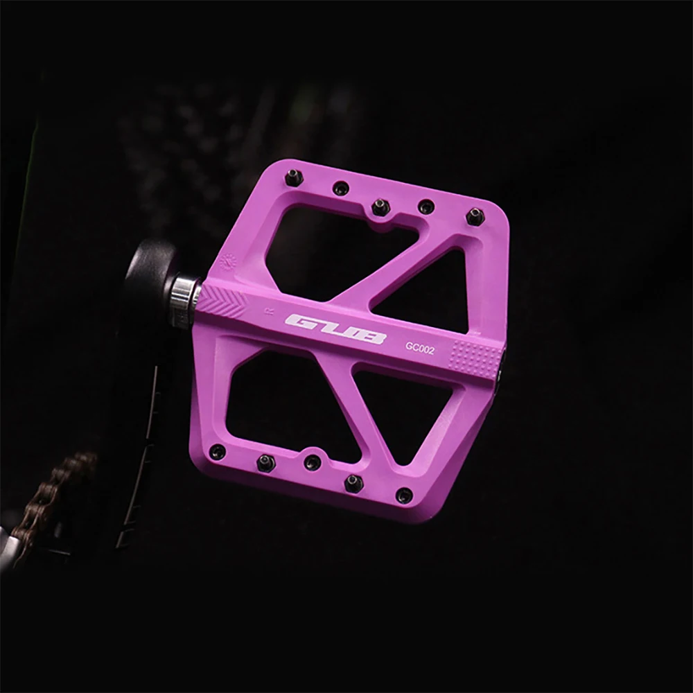 GUB GC-002 Mountain Bike Pedal Nylon Fiber Bearing Peilin Pedal, Anti Slip Large Foot Pedal