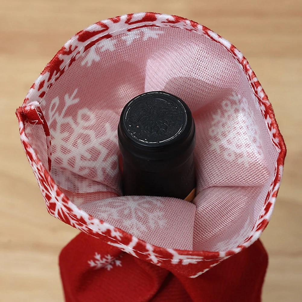 12 أغطية زجاجات نبيذ عيد الميلاد المجيد تتميز بإغلاق برباط لسهولة الاستخدام وعرض العطلات الاحتفالية #3