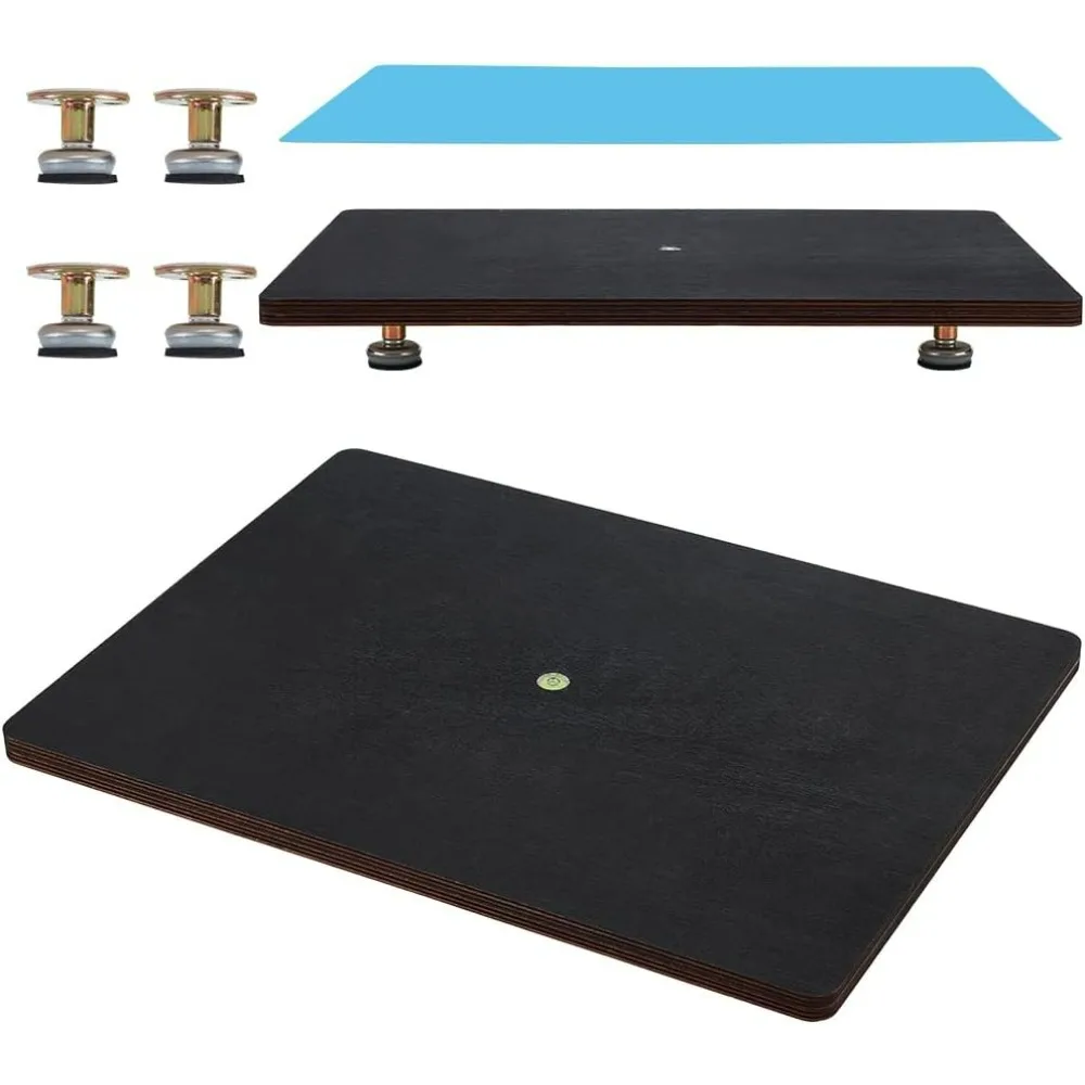 Resin Leveling Board for Epoxy Resin 15.7x11.8 inch Acrylic Adjustable Resin Leveling Table with Silicone Mat for Resin Matrixs