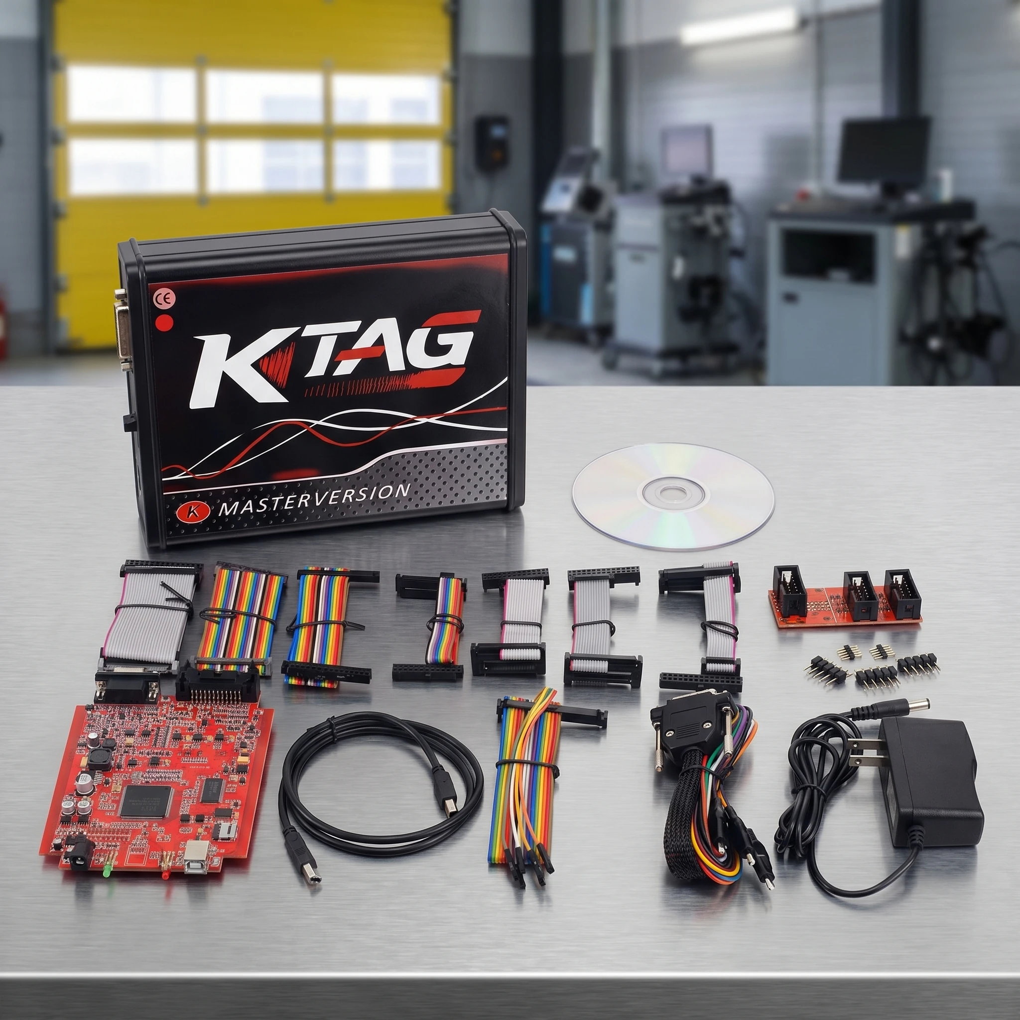 KTAG V7.020 V2.25 Red PCB Red European ECU Programmer Unlimited Points Networkable Online KESS V5.017 K-TAG 7.020 OBD2 Tuning