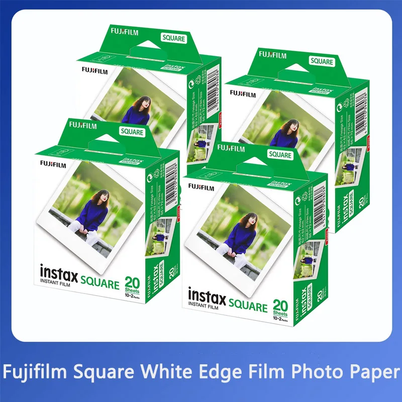 Papel Fotográfico Clásico Cuadrado con Borde Blanco para Fujifilm Instax Square, Compatible con Impresoras Fujifilm Instax SQUARE SQ1/SQ10/SQ40/Link