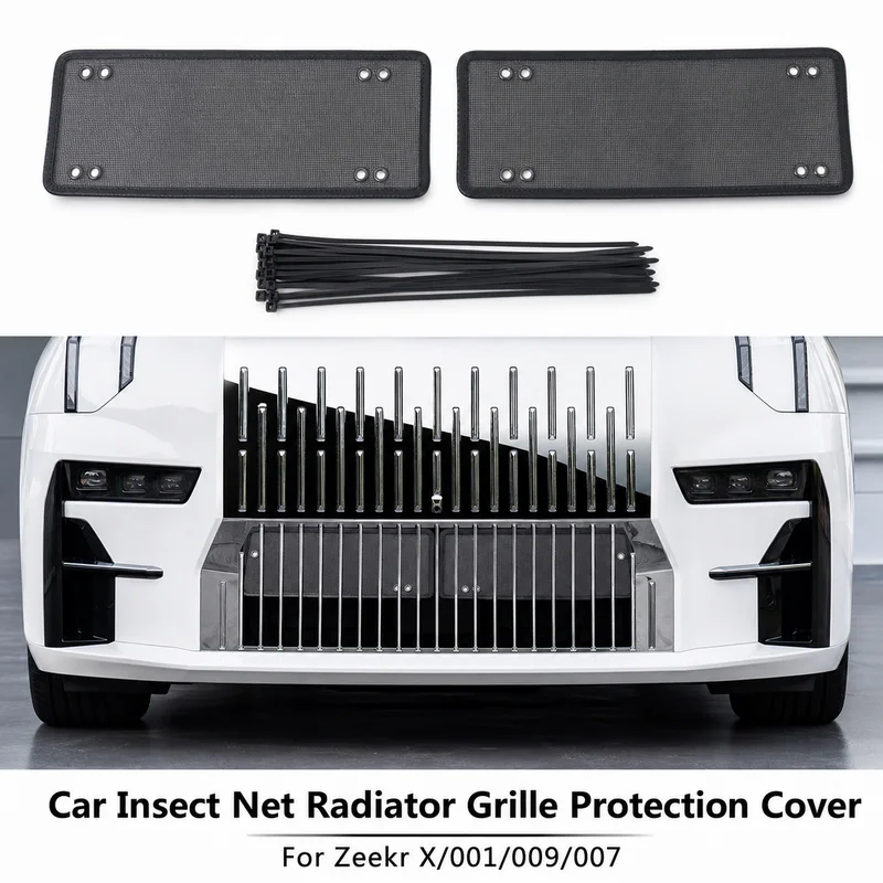 For Zeekr X/001/009/007 Car Insect Net Radiator Grille Protection Cover Anti-Pollen Cotton Mesh Automotive Parts