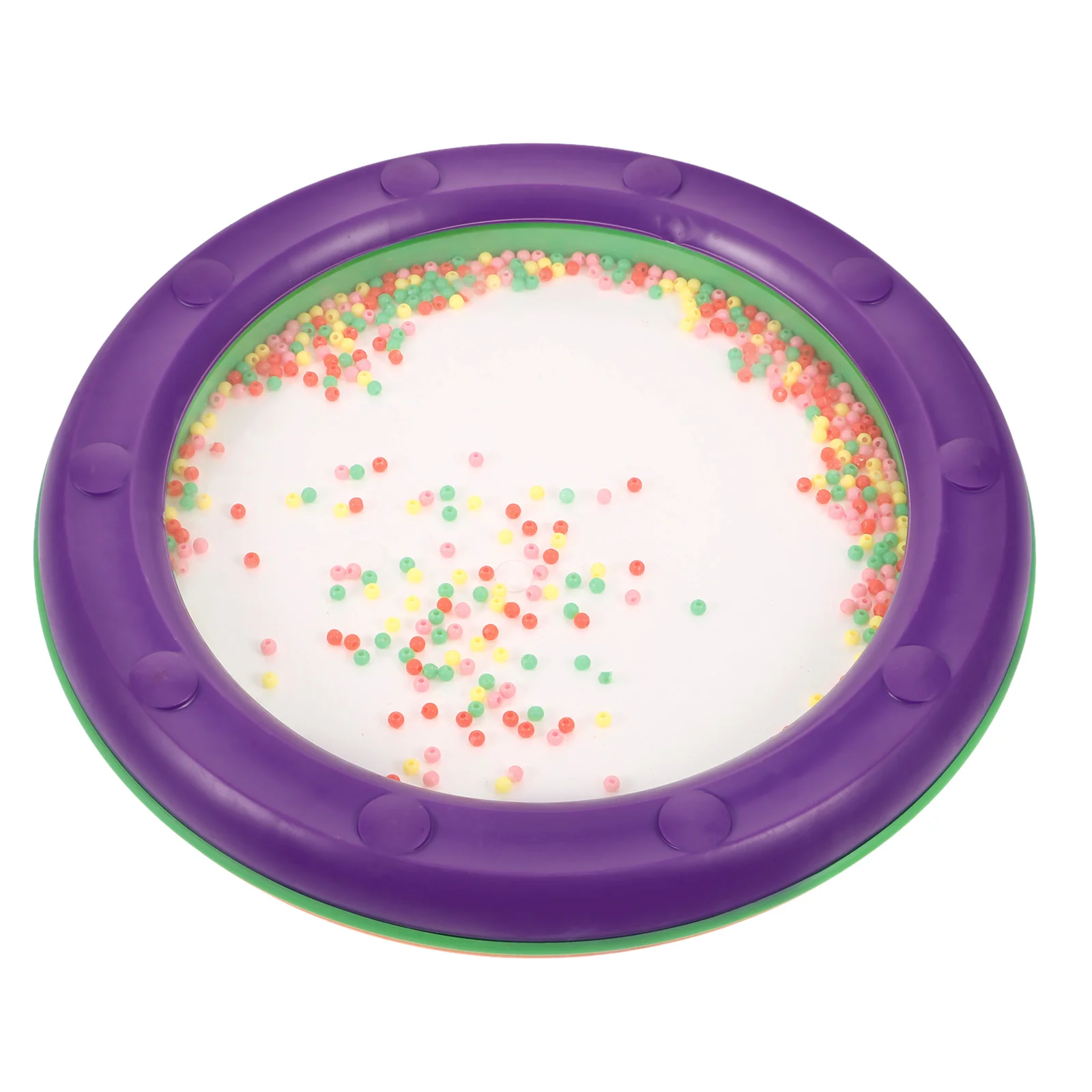 

10 Inch Plastic Wave Bead Drum Bright Clear Sound Hand Percussion Instrument for Children's Music Training