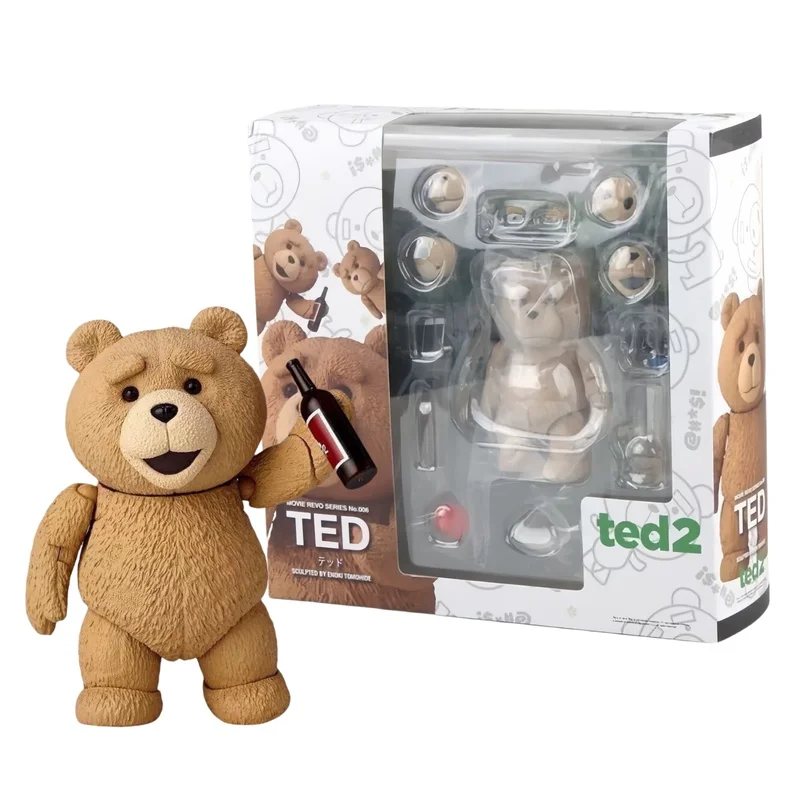 Ted 2 피규어 Bjd 테디 베어 액션 피규어, 어메이징 야마구치 레볼텍 No.006 테디 피규어 Gk 영화 어린이 인형 장난감 선물