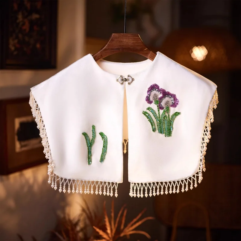 new-handmade-tassel-short-versatile-round-neck-shawl