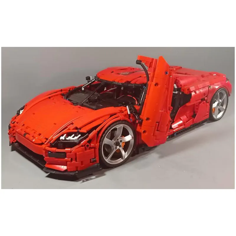 MOC-161672 nuovo CC850 Red Supercar Assembly Splicing Building Block modello 3702 Building Block Parts Kids Birthday Toy Gift