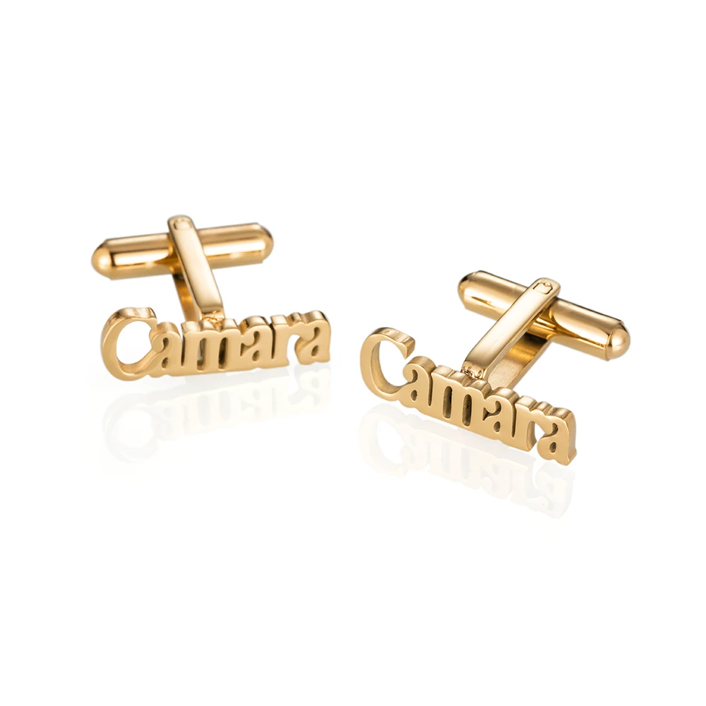 Gemelos Personalizados Boda Letter Name Cufflinks For Mens Jewelry Gifts Custom Initials Cuffs Buttons Wedding Groom