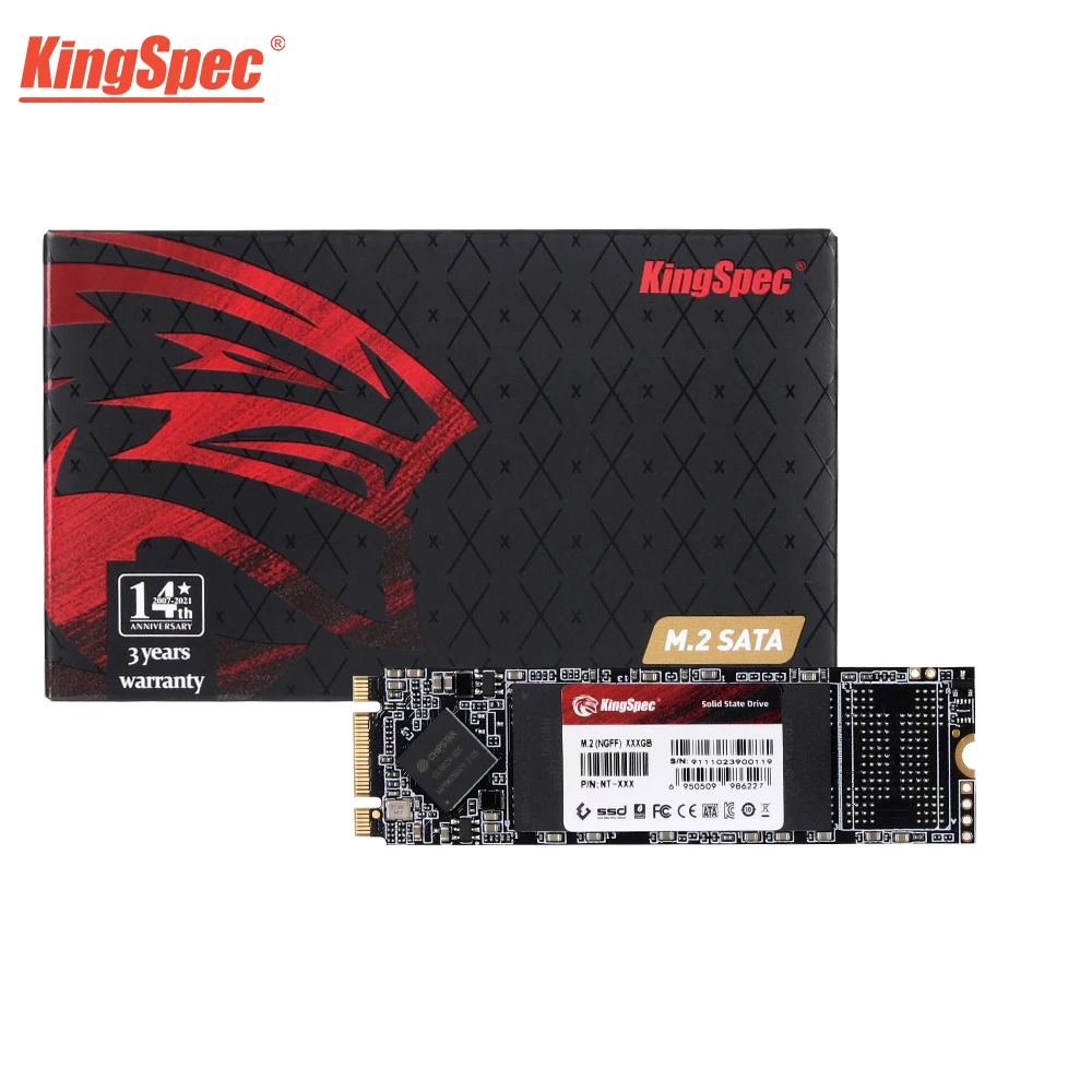 Kingspec-Disque dur M2 SATA de 2280 pouces, avec capacité de 128 Go, 256 Go, 512 Go, 120 Go, 1 To, 240 Go, 2242mm, 2 To, pour ordinateur de bureau et portable