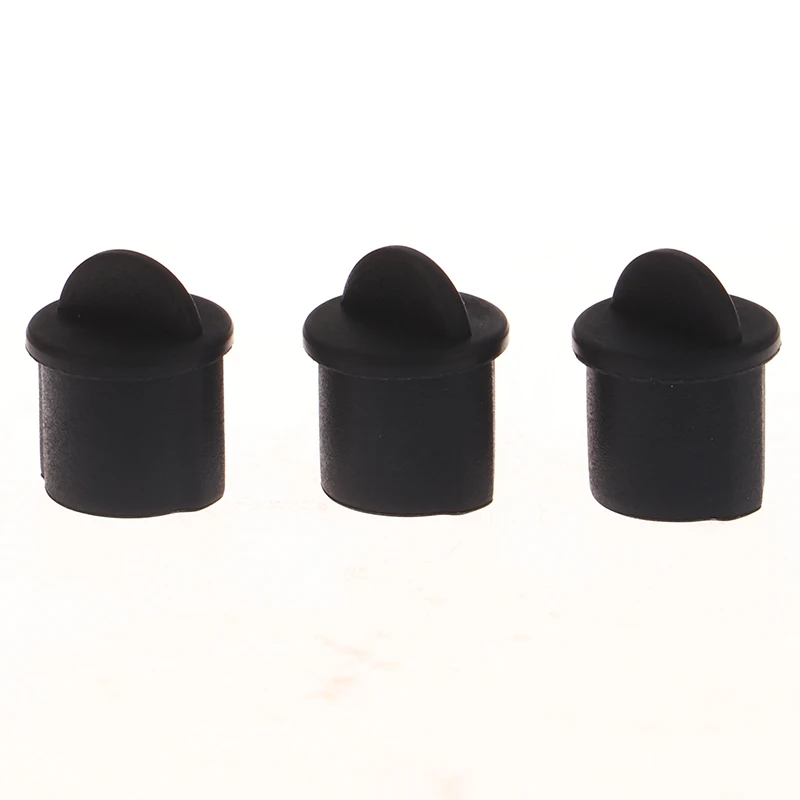 Uxcell 10pcs Silicone BNC Anti-Dust Stopper Cap Cover for Female Jack Black Inside Install Dia 9.5 mm - 11 mm^..