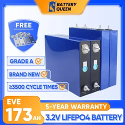 EVE 173Ah LiFePO4 Battery 3.2V Rechargeable Prismatic Batteries Original Brand New Fresh Cell For Solar System Boat RV 4-16 PCS