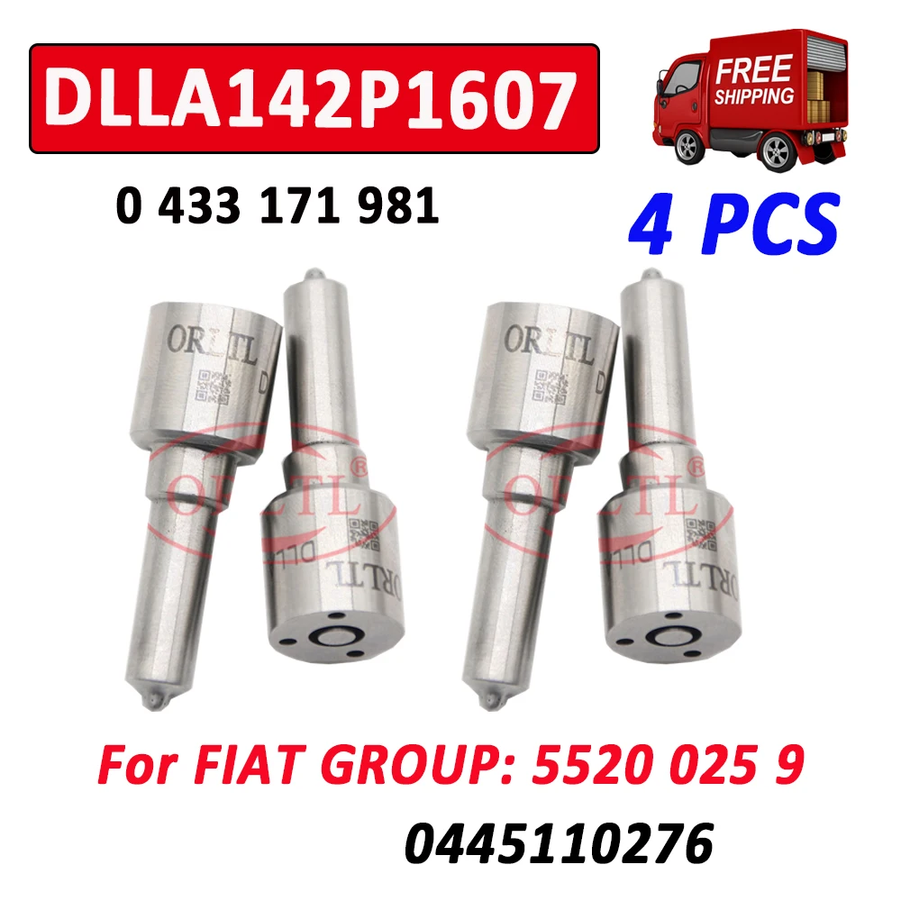 ORLTL DLLA142P1607 Fuel Injector Nozzle 0 433 171 981 Diesel Injector DLLA 142 P 1607 For FIAT 55200259 0445110276 0986435148