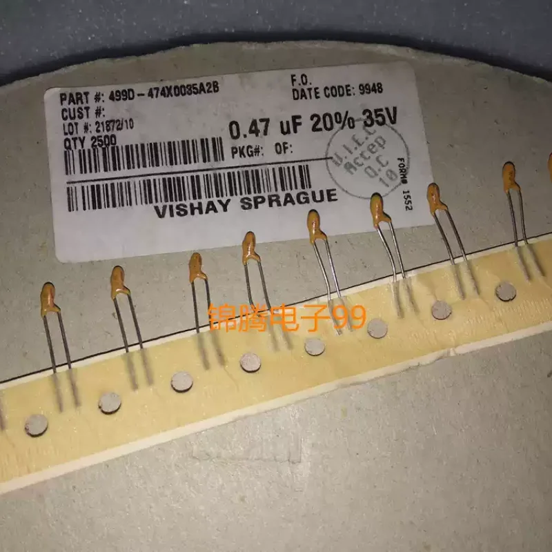 10-100pcs SPRAGUE 499D 0.47UF 35V Fever Direct Insertion Gallbladder Electrolytic Capacitor from the United States