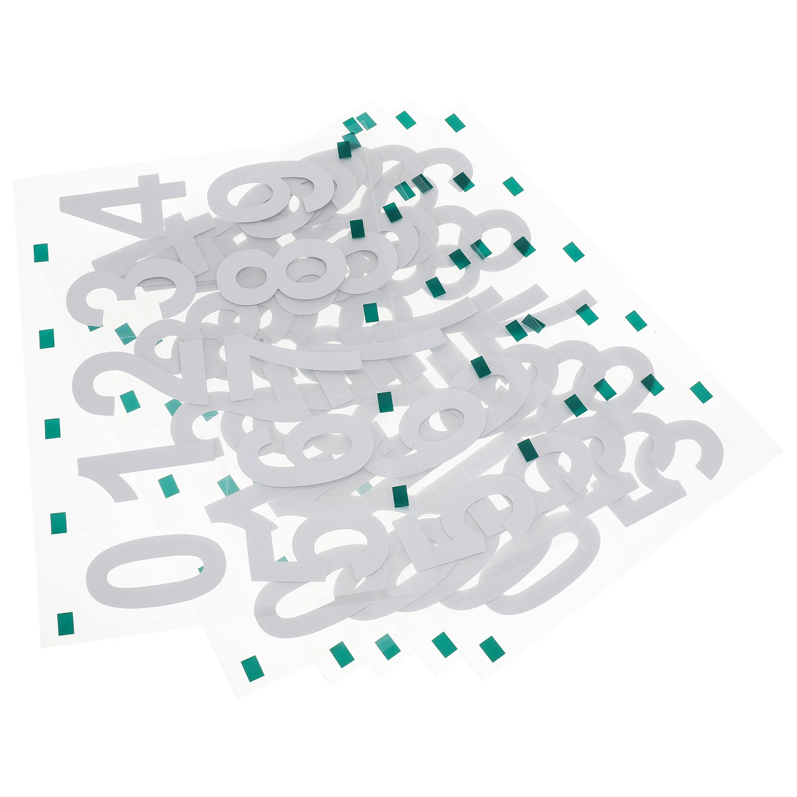 

6Sets Reflective Number Decals Waterproof Adhesive for Mailbox Trash Can Fluorescence Outdoor Address Stickers