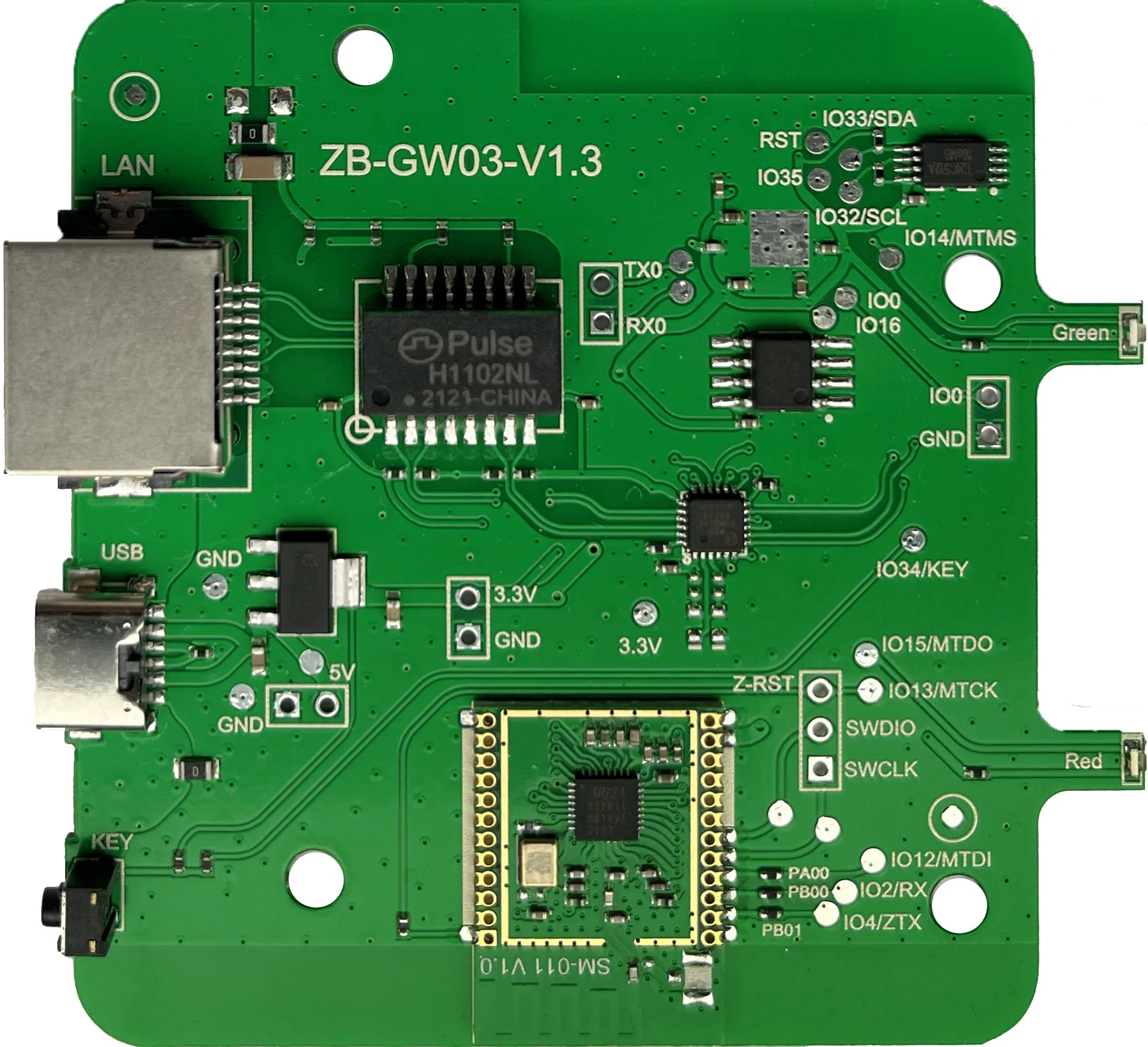 ZB-GW03 Zigbee 3.0 Smart Ethernet Bridge WIFI Gateway Hub ZigBee Products Can Be Flashed Connect EWeLink APP with Alexa Google