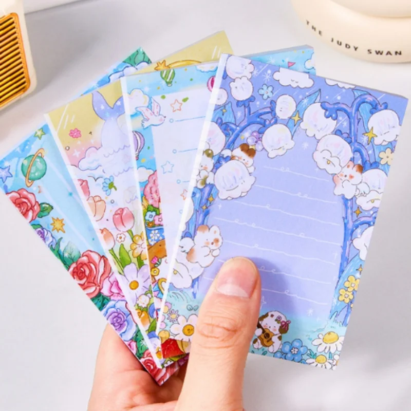 20pcs/lot Kawaii Flower Rabbit Memo Pad Cute Stationery Label Notepad Planner Sticker Post School Supplies