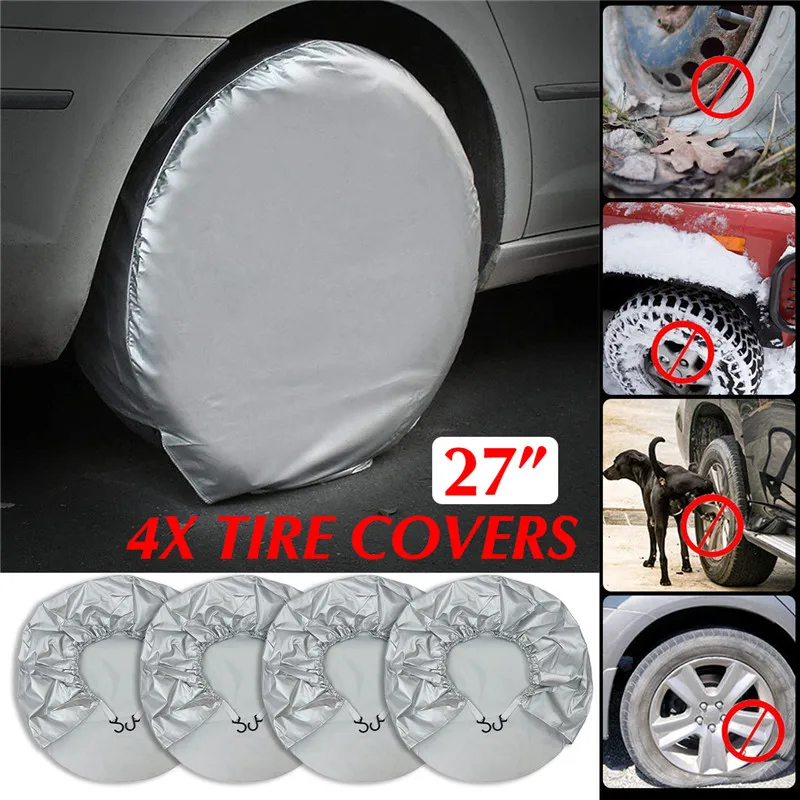 4pcs/Set Wheels Case Protector Bags Car Heavy Duty RV Wheel Tire Covers Exterior Accessories For Truck Trailer Camper Motorhome