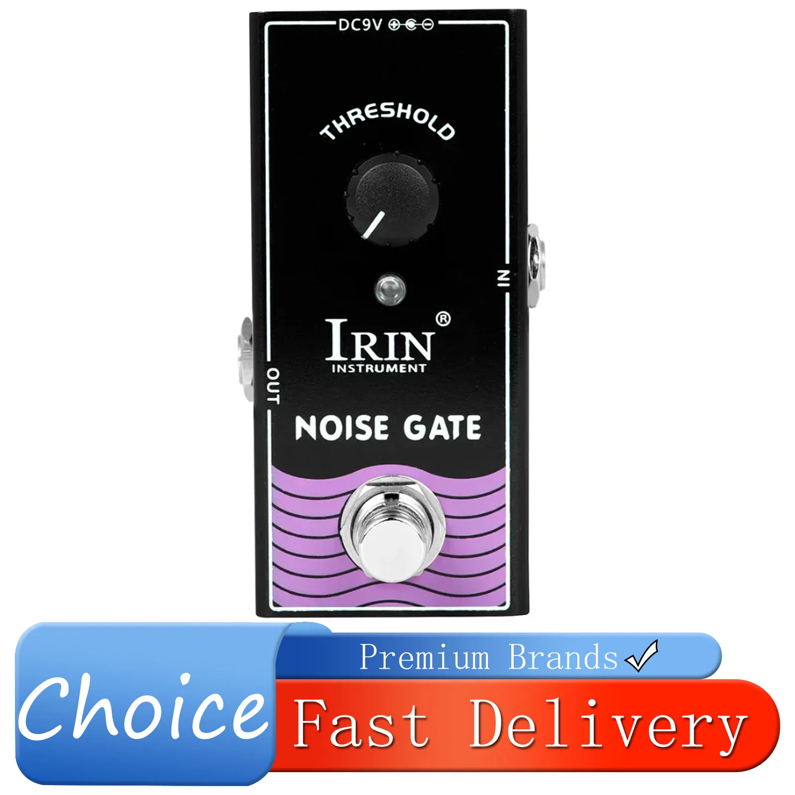 

IRIN RF-15 Noise Gate Electric Guitar Effect Pedal Adjustable Threshold Noise Gate Effect True Bypass Pedal Guitar Accessories