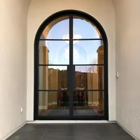 Household High Quality Rainproof Moisture Proof French Double Doors Durable French Entrance Doors Noise Reduction French Doors 4
