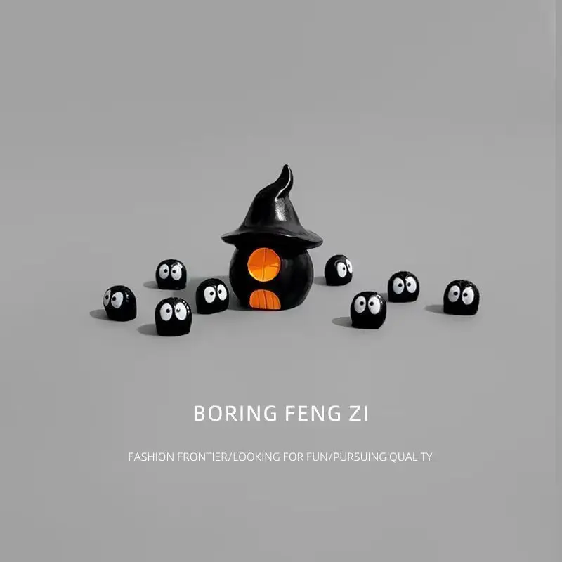 Волшебная хижина, миниатюрный орнамент, эмоциональный исцеляющий угольный шар, украшение для маленькой и милой комнаты, персонализированное украшение