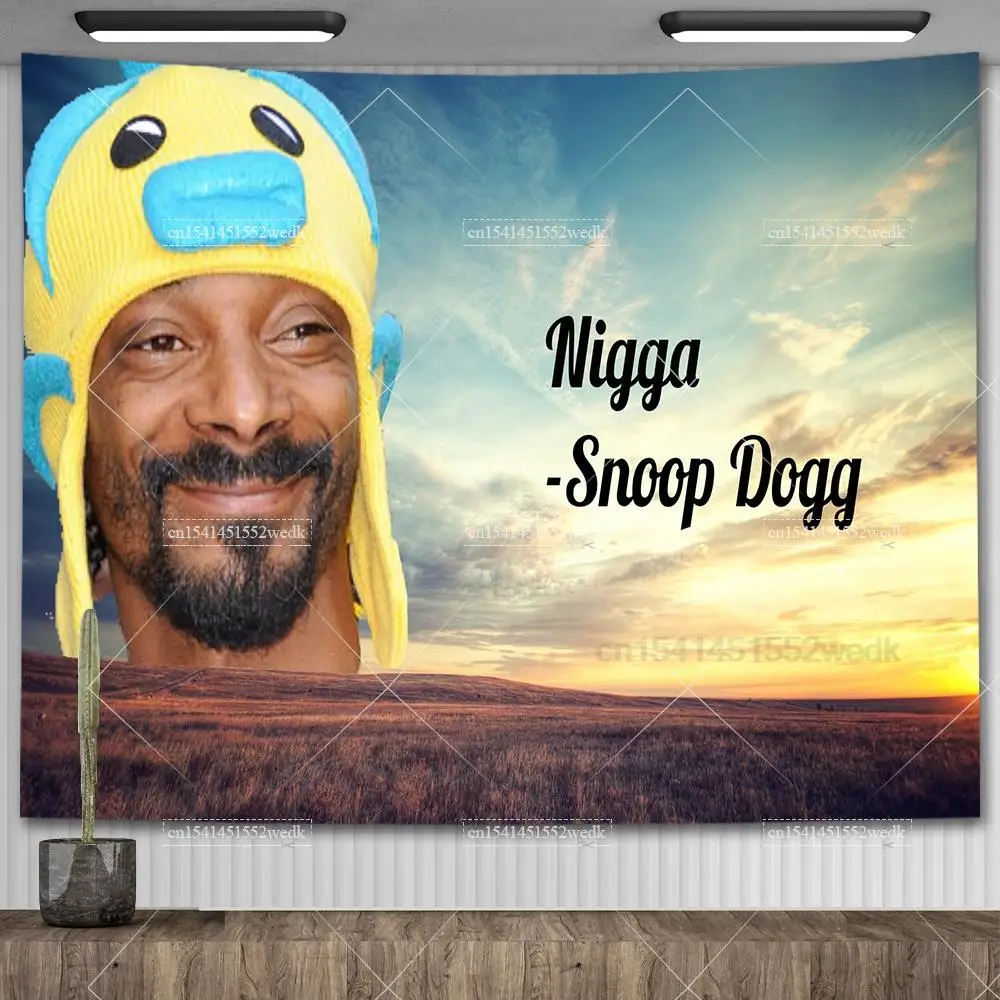 Imagen: Snoop Dogg-Póster de música para colgar en la pared, tapiz Kawaii, decoración de habitación, estética divertida, decoración del hogar