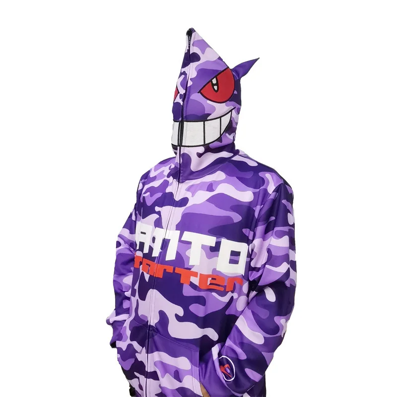 Boys Anime Cosplay Costumes Children Gengar-LoVeR Hoodies Pants Sets Kids Jackets Hooded Sweatshirts Suit Girl Christmas Outfit