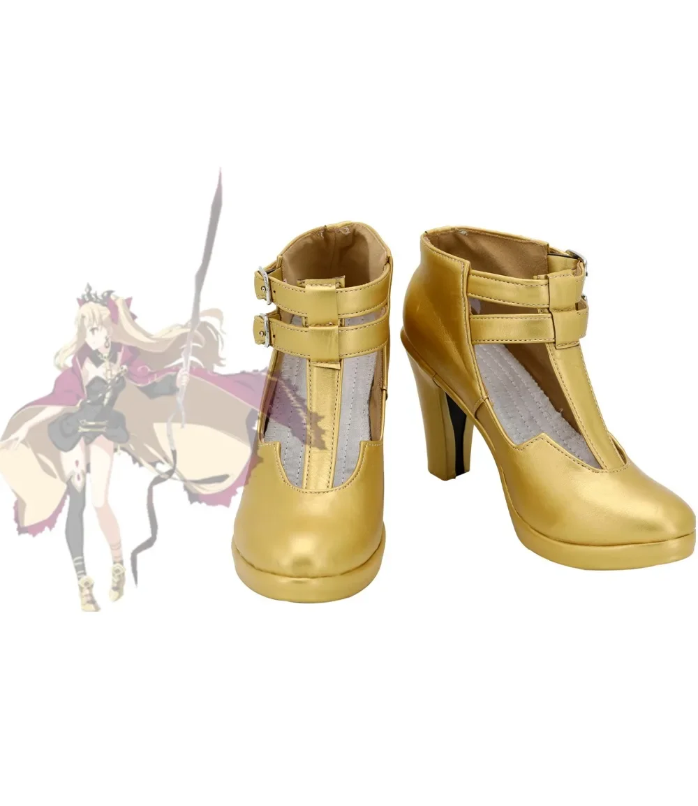 

Fate Grand Order FGO Ereshkigal Cosplay Shoes Golden Boots High Heel Custom Made Any Size