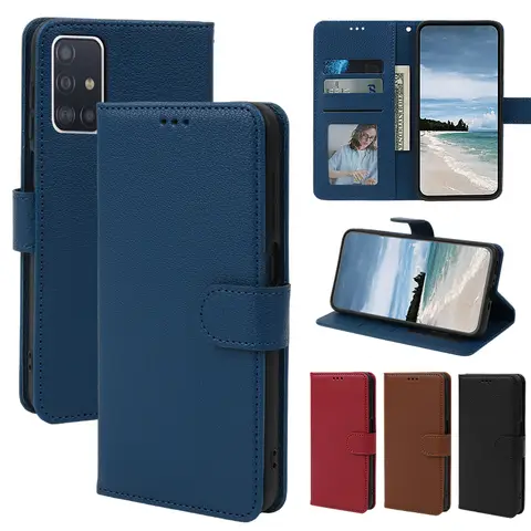 A51 Case For Samsung Galaxy A51 Case Leather Wallet Flip Case For Samsung Galaxy A71 Case A 51 71 Silicone Cover Coque Fundas