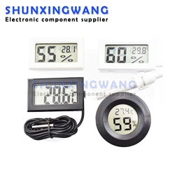 Mini LCD Digital Thermometer Hygrometer Temperature Indoor Convenient Temperature Sensor Humidity Meter Gauge Instruments Cable