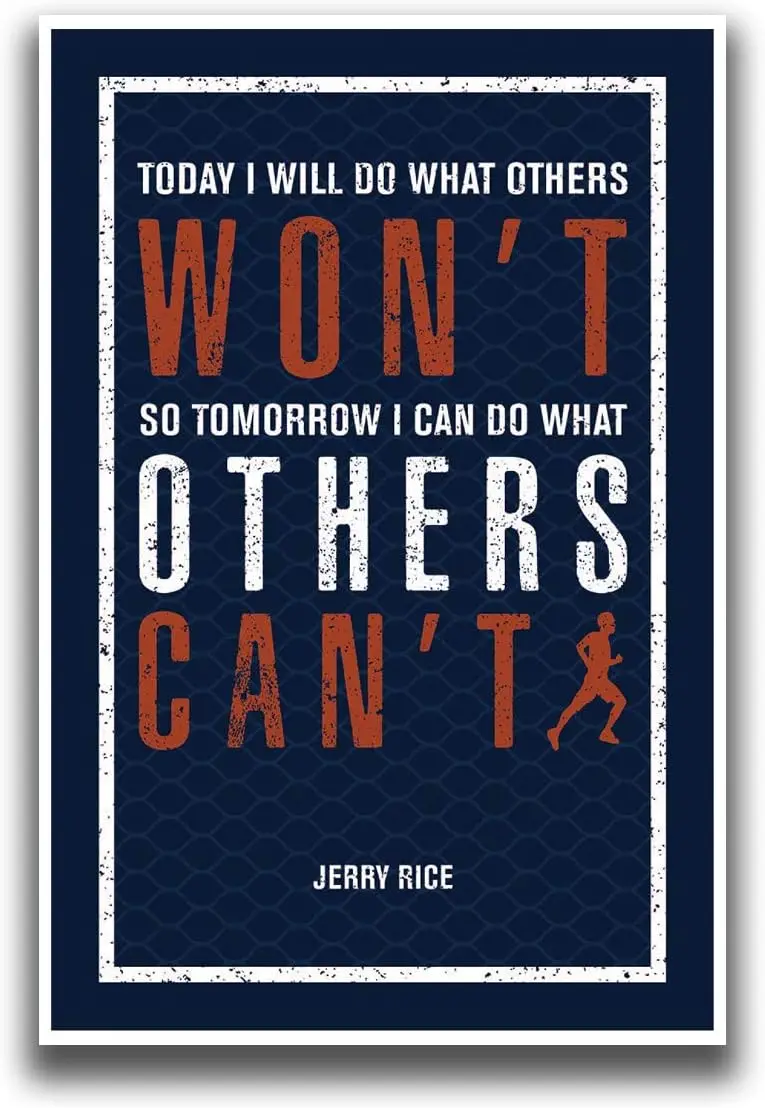 Geuuki Metal Tin Sign 8X12 Inch - Today I Will Do What Others Won;t So Tomorrow I Can Do What Others Can;t Poster Words Running