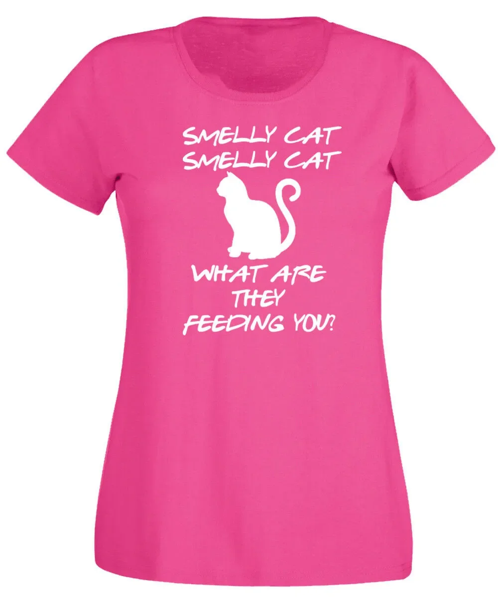 

SMELLY CAT T-Shirt Womens friends funny phoebe song ladies top quote gift