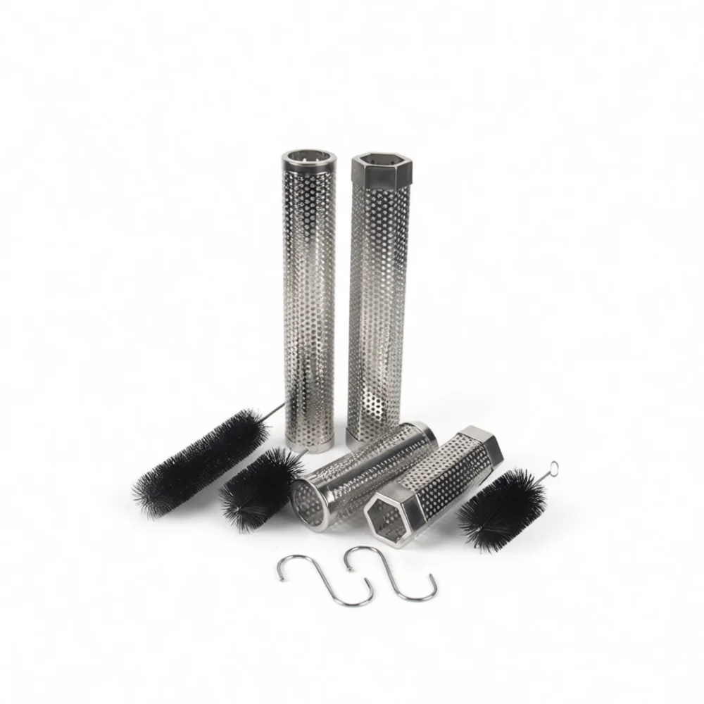 Universal BBQ Smoker Tube Stainless Steel Pellet Smoke Generator For Outdoor Grill Mesh Pipe Professional Cooking Accessory