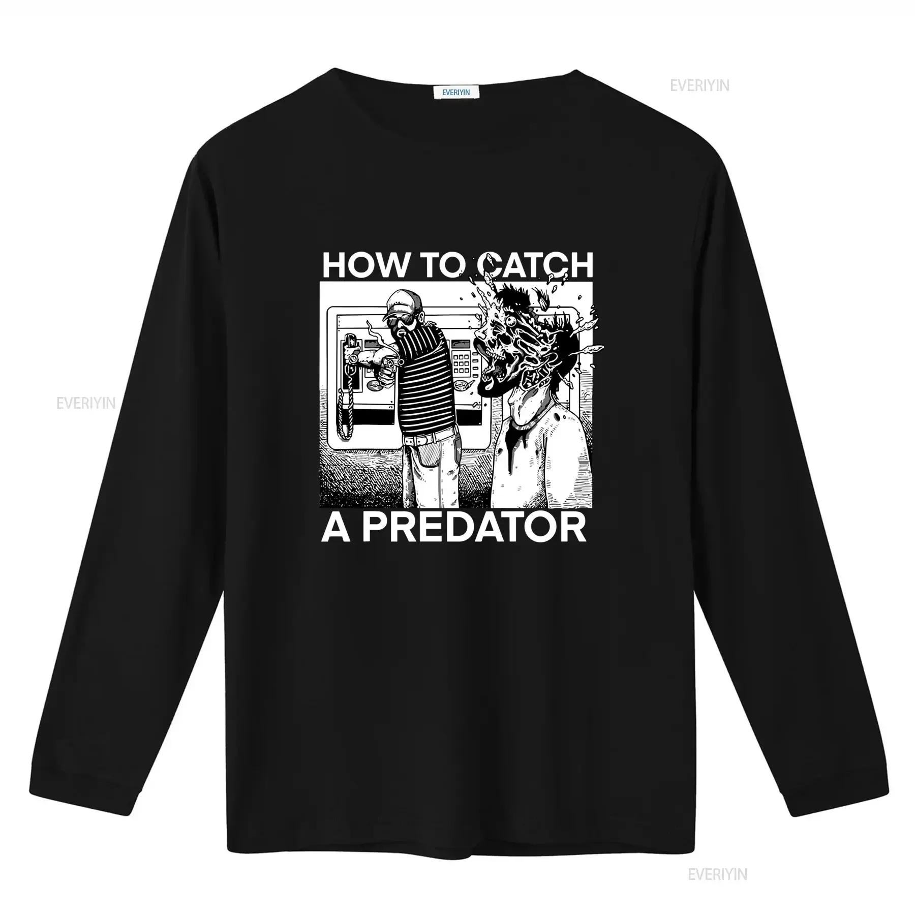 How to Catch A Predator T Shirt Funny Fathers Day Adult Humor vintage Washed graphic streetwear Breathable fashion