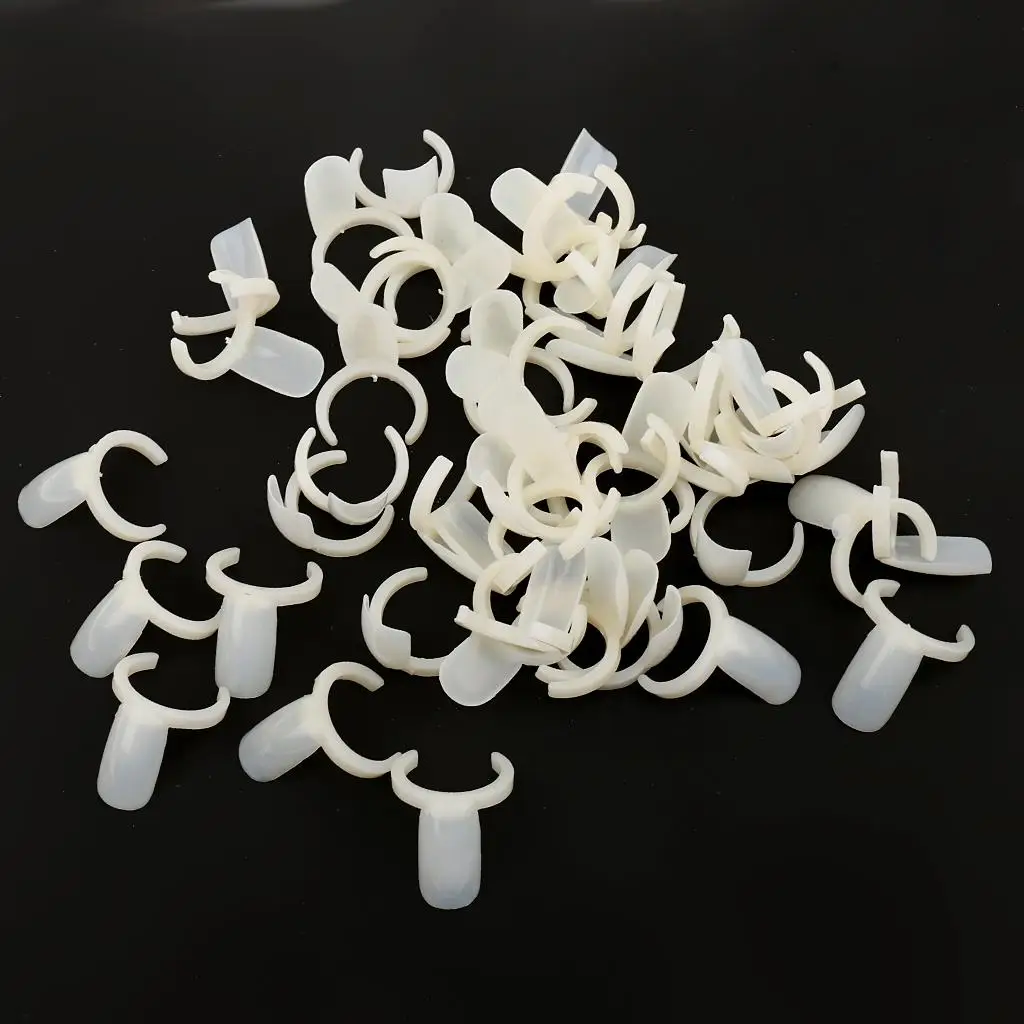 50개 손가락 천연 인조 네일 아트 디스플레이 연습 팁