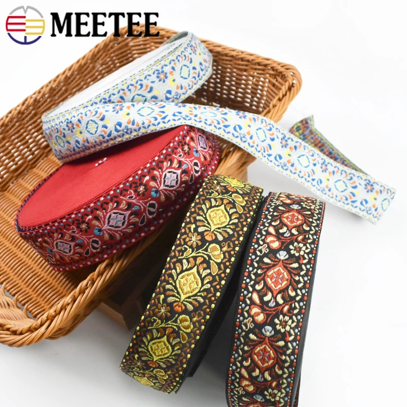 5/10/20Yards 5cm Jacquard Webbing Strap Belt Sling Bias Binding Band Garment Decorative Braid Ribbon Crafts Sewing Accessories