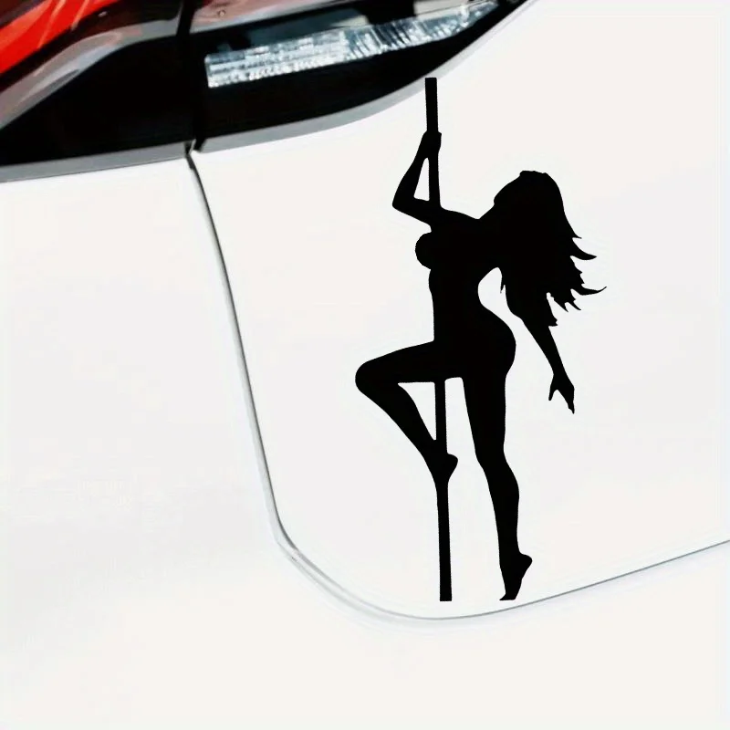 

Waterproof PET Vehicle Decal Bold Beauty Pole Dancer Sticker Colorful Neon Design