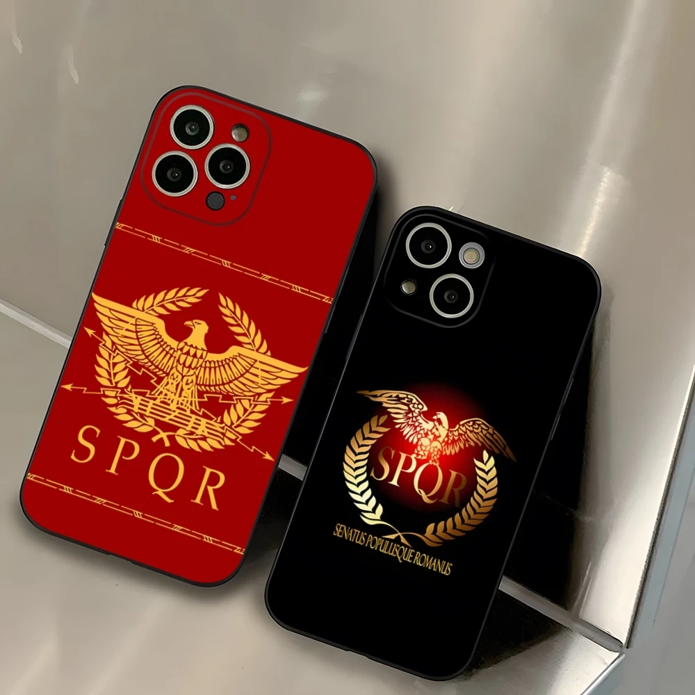 SPQR Roman Imperial Legion Phone Case For 14 Pro Max For Iphone 13 16 14 15 12 Mini 11 Xr X Xs Pro Max 8 7 6 Plus Back Cover