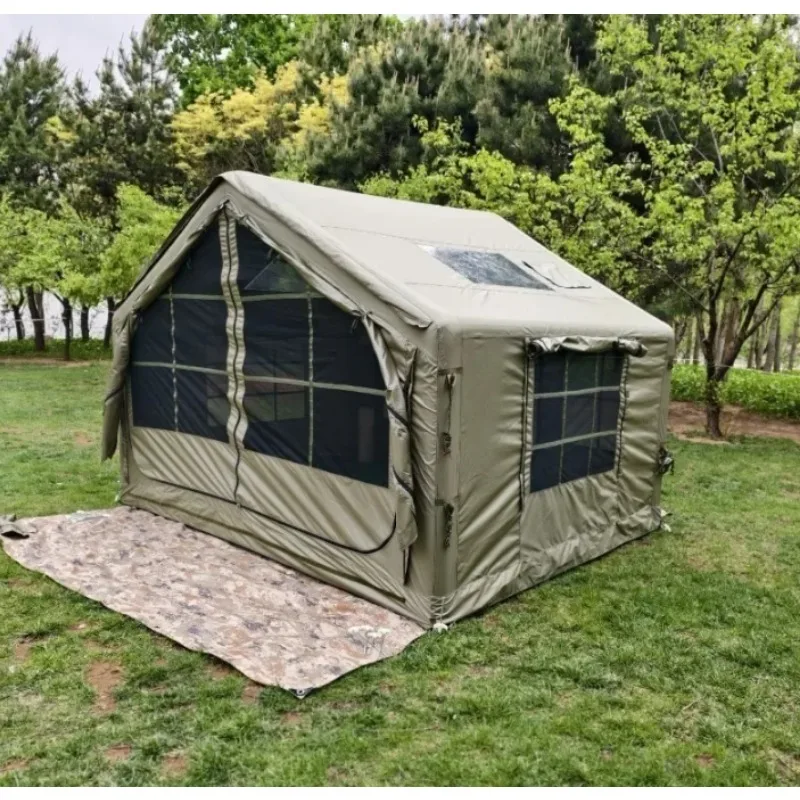 7.5-square-meter Oxford Cloth Inflatable Tent Sunshade Set, Windproof Rainproof Large Space Portable Outdoor Camping Tent