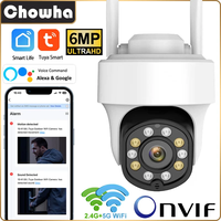 Outdoor Tuya WiFi Camera 6MP ONVIF Wireless Waterproof Security Surveillance Camera 2.4G 5G WiFi Smart Home IP Alexa Camera