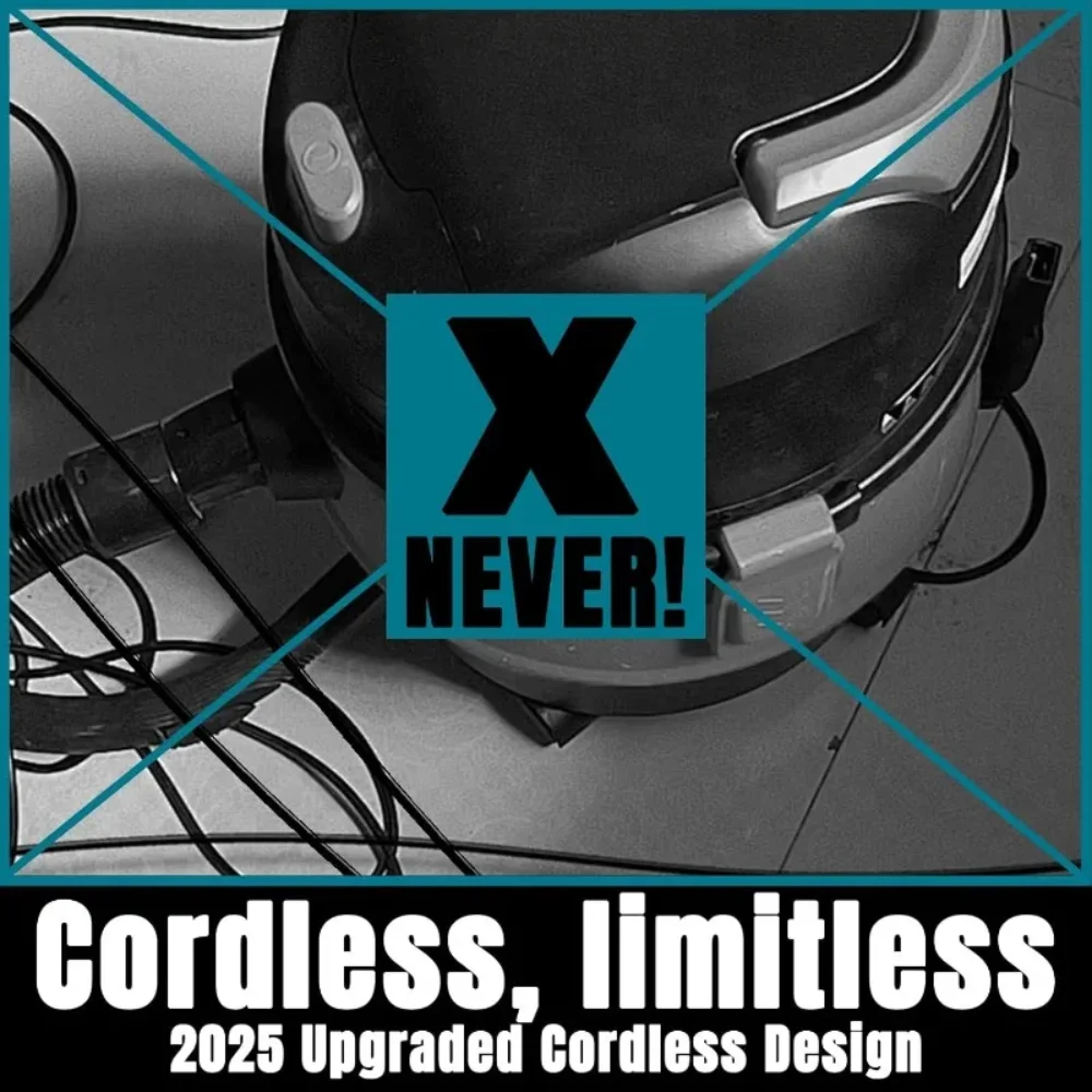 4 جالون متجر لاسلكي متوافق مع بطارية ماكيتا 18 فولت، مكنسة متجر لاسلكية رطبة وجافة مع شفط قوي 16 كيلو باسكال وبلو #4