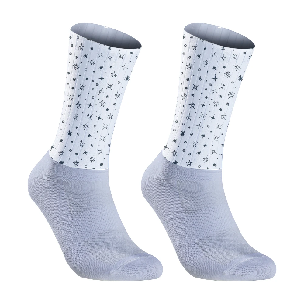 Chaussettes de sport de compression pour vélo, chaussettes de course en plein air, chaussettes de cyclisme, moulage intégral, chaussettes de vélo high-tech, nouveau, 2024