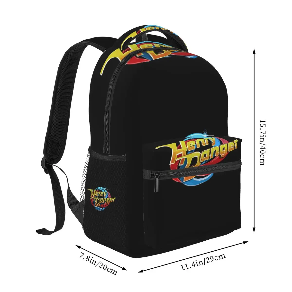 Henry Danger Logo Backpacks Boys Girls Bookbag Students School Bags Cartoon Laptop Rucksack Shoulder Bag Large Capacity