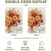 Hello Fall Floral Garden Flag Outside | Double Sided, Weather & Fade Resistant, Yard Outdoor Decoration, Features Season jjp