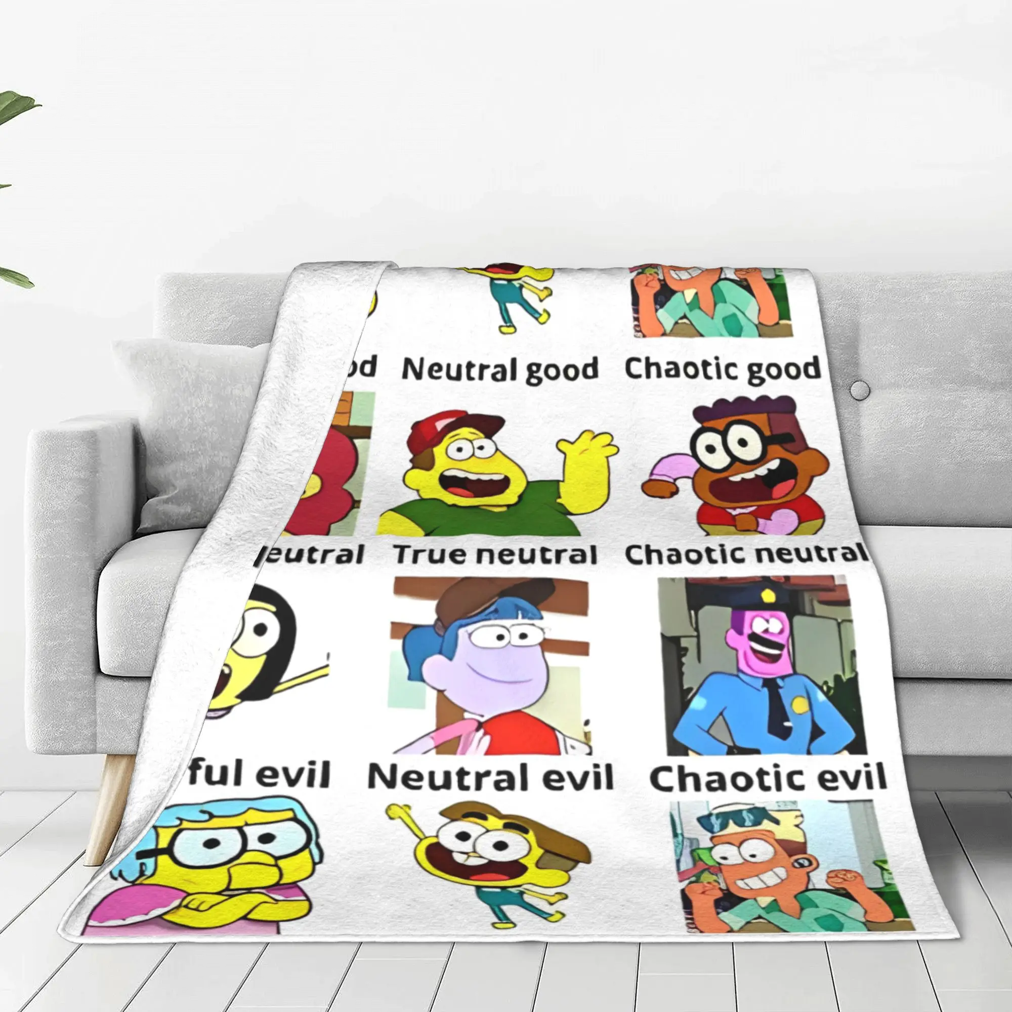 Big City Greens Characters Knitted Blanket Coral Fleece Plush Cartoon Funny Thin Throw Blankets Airplane Travel Plush Thin Quilt