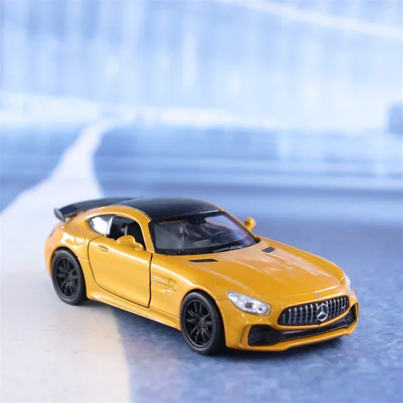 WELLY 1:36 Mercedes-Benz AMG GT R High Simulation Diecast Car Metal Alloy Model Car Children's toys collection gifts B90