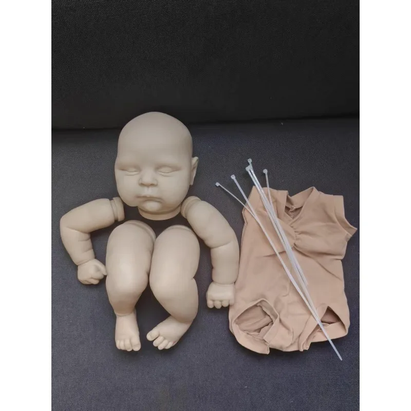 21Inch Unfinished Reborn Doll Kit Peaches Fresh Color Unpainted DIY Blank Doll Parts Cloth Body Included Name on the Neck