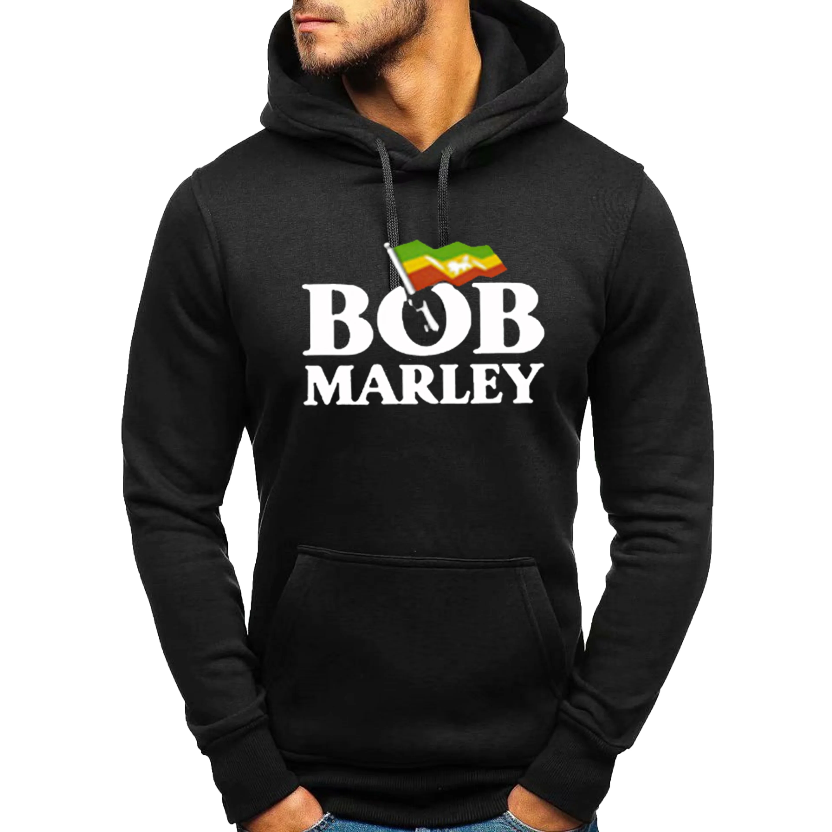 2022 Winter Fashion New Pullover Men Women Hoodie Music Style Graphic Harajuku Bob Marley Print Loose Long Sleeve Top Sweatshirt